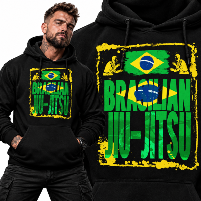 BLUZA Z KAPTUREM SPORTY WALKI  BRASILIAN JIU-JITSU